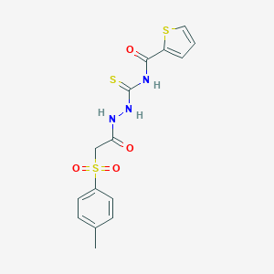 N-[(2-{2-[(4-methylphenyl)sulfonyl]acetyl}hydrazino)carbothioyl]-2-thiophenecarboxamide