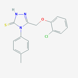 3-((2-CHLOROPHENOXY)METHYL)-4-(4-METHYLPHENYL)-1,2,4-TRIAZOLINE-5-THIONE