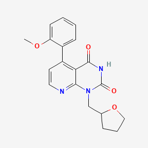 molecular formula C19H19N3O4 B4857672 5-(2-methoxyphenyl)-1-(tetrahydro-2-furanylmethyl)pyrido[2,3-d]pyrimidine-2,4(1H,3H)-dione 