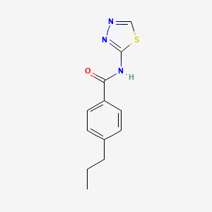 molecular formula C12H13N3OS B4857688 4-propyl-N-(1,3,4-thiadiazol-2-yl)benzamide 