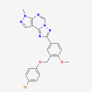 2-[(4-BROMOPHENOXY)METHYL]-4-(7-METHYL-7H-PYRAZOLO[4,3-E][1,2,4]TRIAZOLO[1,5-C]PYRIMIDIN-2-YL)PHENYL METHYL ETHER