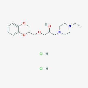 1-(2,3-dihydro-1,4-benzodioxin-3-ylmethoxy)-3-(4-ethylpiperazin-1-yl)propan-2-ol;dihydrochloride