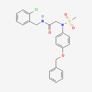 N~2~-[4-(benzyloxy)phenyl]-N~1~-(2-chlorobenzyl)-N~2~-(methylsulfonyl)glycinamide