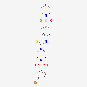 4-[(5-bromo-2-thienyl)sulfonyl]-N-[4-(4-morpholinylsulfonyl)phenyl]-1-piperazinecarbothioamide