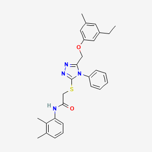 N-(2,3-dimethylphenyl)-2-({5-[(3-ethyl-5-methylphenoxy)methyl]-4-phenyl-4H-1,2,4-triazol-3-yl}thio)acetamide