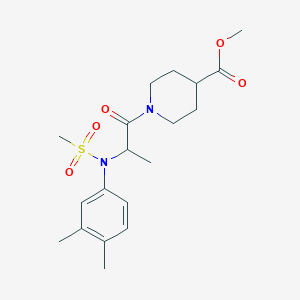 methyl 1-[N-(3,4-dimethylphenyl)-N-(methylsulfonyl)alanyl]-4-piperidinecarboxylate