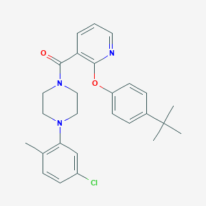 4-tert-butylphenyl 3-{[4-(5-chloro-2-methylphenyl)-1-piperazinyl]carbonyl}-2-pyridinyl ether