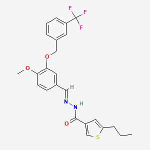 N'-(4-methoxy-3-{[3-(trifluoromethyl)benzyl]oxy}benzylidene)-5-propyl-3-thiophenecarbohydrazide