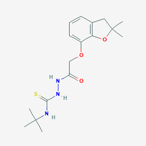 N-[(tert-butylcarbamothioyl)amino]-2-[(2,2-dimethyl-2,3-dihydro-1-benzofuran-7-yl)oxy]acetamide