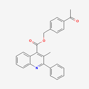 4-acetylbenzyl 3-methyl-2-phenyl-4-quinolinecarboxylate