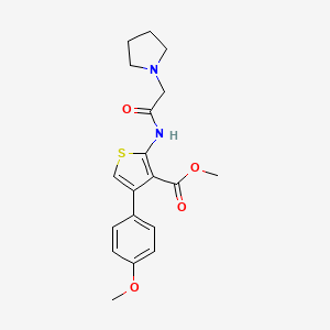 METHYL 4-(4-METHOXYPHENYL)-2-[2-(PYRROLIDIN-1-YL)ACETAMIDO]THIOPHENE-3-CARBOXYLATE