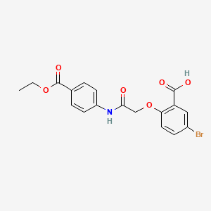 5-bromo-2-(2-{[4-(ethoxycarbonyl)phenyl]amino}-2-oxoethoxy)benzoic acid