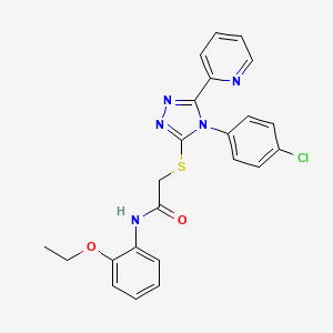 2-{[4-(4-chlorophenyl)-5-(2-pyridinyl)-4H-1,2,4-triazol-3-yl]thio}-N-(2-ethoxyphenyl)acetamide