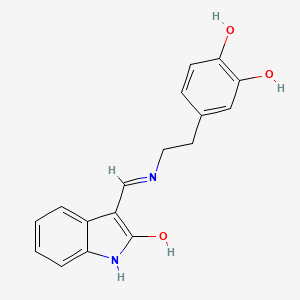 3-({[2-(3,4-dihydroxyphenyl)ethyl]amino}methylene)-1,3-dihydro-2H-indol-2-one