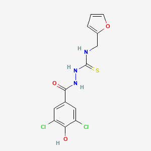 2-(3,5-dichloro-4-hydroxybenzoyl)-N-(2-furylmethyl)hydrazinecarbothioamide