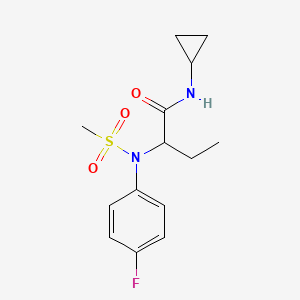 N-cyclopropyl-2-[(4-fluorophenyl)(methylsulfonyl)amino]butanamide