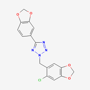 5-(2H-1,3-BENZODIOXOL-5-YL)-2-[(6-CHLORO-2H-1,3-BENZODIOXOL-5-YL)METHYL]-2H-1,2,3,4-TETRAZOLE