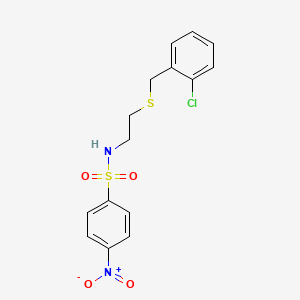 N-{2-[(2-chlorobenzyl)thio]ethyl}-4-nitrobenzenesulfonamide