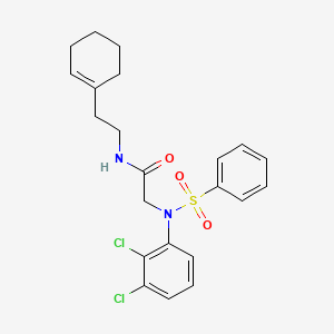 2-[N-(benzenesulfonyl)-2,3-dichloroanilino]-N-[2-(cyclohexen-1-yl)ethyl]acetamide