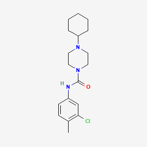 N-(3-chloro-4-methylphenyl)-4-cyclohexylpiperazine-1-carboxamide