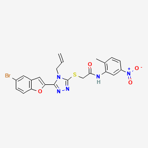 2-{[5-(5-bromo-1-benzofuran-2-yl)-4-(prop-2-en-1-yl)-4H-1,2,4-triazol-3-yl]sulfanyl}-N-(2-methyl-5-nitrophenyl)acetamide