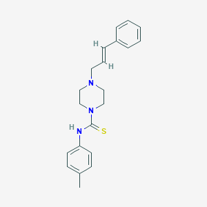 molecular formula C21H25N3S B485791 N-(4-methylphenyl)-4-[(2E)-3-phenylprop-2-en-1-yl]piperazine-1-carbothioamide CAS No. 431912-08-2