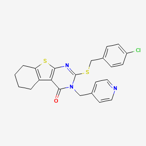 2-[(4-chlorobenzyl)thio]-3-(4-pyridinylmethyl)-5,6,7,8-tetrahydro[1]benzothieno[2,3-d]pyrimidin-4(3H)-one