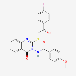 N-[2-{[2-(4-fluorophenyl)-2-oxoethyl]thio}-4-oxo-3(4H)-quinazolinyl]-4-methoxybenzamide