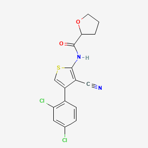 N-[3-cyano-4-(2,4-dichlorophenyl)thiophen-2-yl]tetrahydrofuran-2-carboxamide