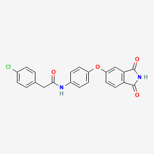 2-(4-chlorophenyl)-N-{4-[(1,3-dioxo-2,3-dihydro-1H-isoindol-5-yl)oxy]phenyl}acetamide