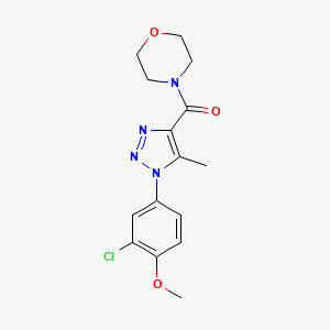 (1-(3-chloro-4-methoxyphenyl)-5-methyl-1H-1,2,3-triazol-4-yl)(morpholino)methanone