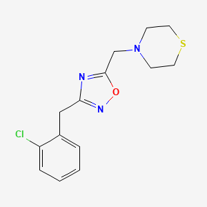 4-{[3-(2-chlorobenzyl)-1,2,4-oxadiazol-5-yl]methyl}thiomorpholine