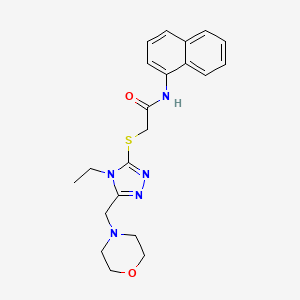 2-{[4-ethyl-5-(4-morpholinylmethyl)-4H-1,2,4-triazol-3-yl]thio}-N-1-naphthylacetamide