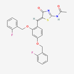 N-(5-{2,4-bis[(2-fluorobenzyl)oxy]benzylidene}-4-oxo-1,3-thiazolidin-2-ylidene)acetamide