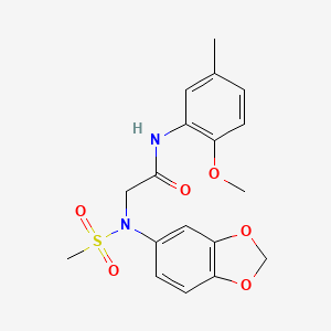 N~2~-1,3-benzodioxol-5-yl-N~1~-(2-methoxy-5-methylphenyl)-N~2~-(methylsulfonyl)glycinamide