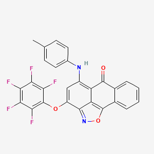 3-(2,3,4,5,6-Pentafluorophenoxy)-5-(4-toluidino)-6H-anthra[1,9-CD]isoxazol-6-one