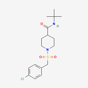 N-TERT-BUTYL-1-[(4-CHLOROPHENYL)METHANESULFONYL]PIPERIDINE-4-CARBOXAMIDE