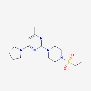 2-[4-(ethylsulfonyl)-1-piperazinyl]-4-methyl-6-(1-pyrrolidinyl)pyrimidine