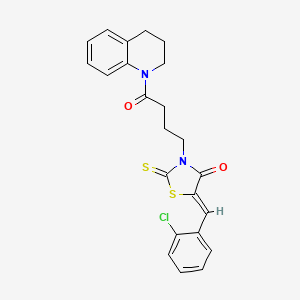 5-(2-chlorobenzylidene)-3-[4-(3,4-dihydro-1(2H)-quinolinyl)-4-oxobutyl]-2-thioxo-1,3-thiazolidin-4-one