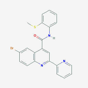 6-bromo-N-[2-(methylthio)phenyl]-2-(2-pyridinyl)-4-quinolinecarboxamide