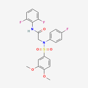 N~1~-(2,6-difluorophenyl)-N~2~-[(3,4-dimethoxyphenyl)sulfonyl]-N~2~-(4-fluorophenyl)glycinamide