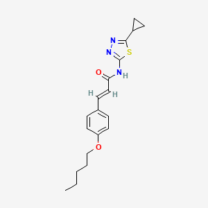 N-(5-cyclopropyl-1,3,4-thiadiazol-2-yl)-3-[4-(pentyloxy)phenyl]acrylamide