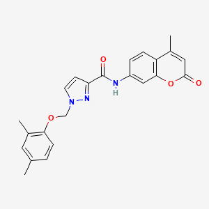 1-[(2,4-dimethylphenoxy)methyl]-N-(4-methyl-2-oxo-2H-chromen-7-yl)-1H-pyrazole-3-carboxamide