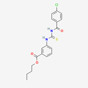 BUTYL 3-({[(4-CHLOROPHENYL)FORMAMIDO]METHANETHIOYL}AMINO)BENZOATE