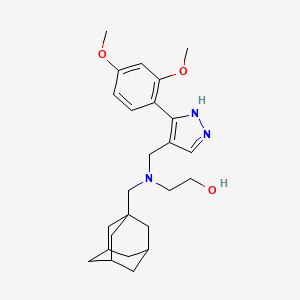 2-[1-adamantylmethyl-[[5-(2,4-dimethoxyphenyl)-1H-pyrazol-4-yl]methyl]amino]ethanol