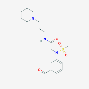 N~2~-(3-acetylphenyl)-N~2~-(methylsulfonyl)-N~1~-[3-(1-piperidinyl)propyl]glycinamide