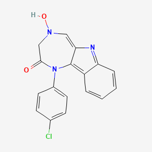 1-(4-CHLOROPHENYL)-2-OXO-1H,2H,3H,6H-[1,4]DIAZEPINO[6,5-B]INDOL-4-IUM-4-OLATE