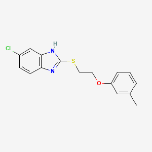 5-CHLORO-2-{[2-(3-METHYLPHENOXY)ETHYL]SULFANYL}-1H-1,3-BENZODIAZOLE