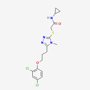 N-cyclopropyl-2-({5-[3-(2,4-dichlorophenoxy)propyl]-4-methyl-4H-1,2,4-triazol-3-yl}thio)acetamide