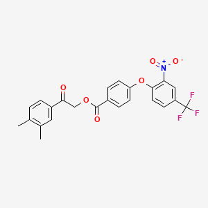 2-(3,4-dimethylphenyl)-2-oxoethyl 4-[2-nitro-4-(trifluoromethyl)phenoxy]benzoate